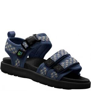 NEW GRAVITY DEFYER men's cafe sandal in blue/yellow